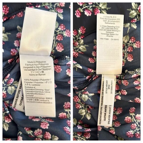 J. Crew Featherweight satin smocked tank top in twilight berry. Size L. - Picture 11 of 11